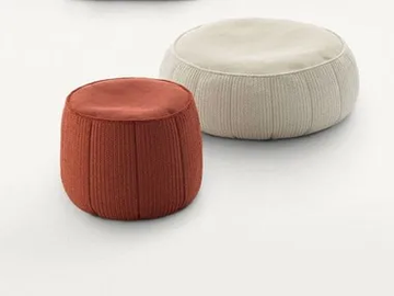 PLAY - Round fabric pouf with removable lining by Paola Lenti - view 2